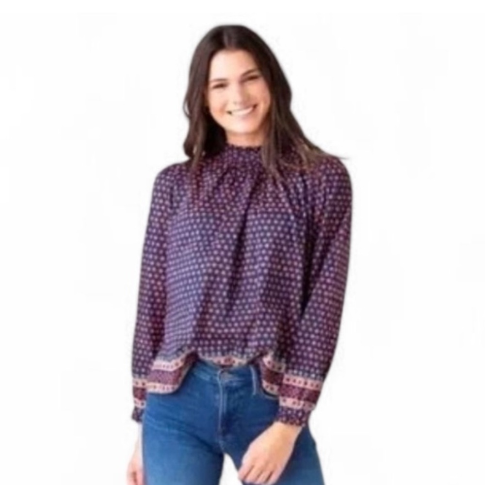 Trovata California Birds of Paradise Hillary Blouse